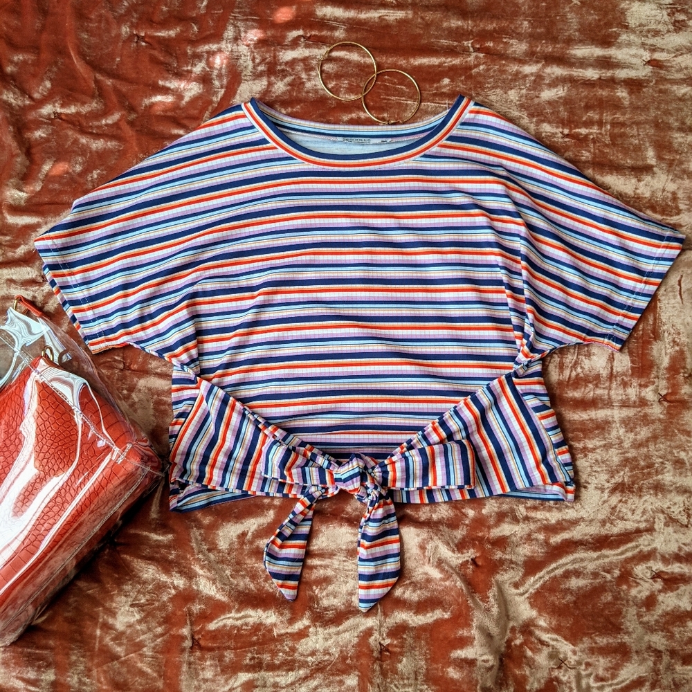 Stretchy Crop Top with front tie